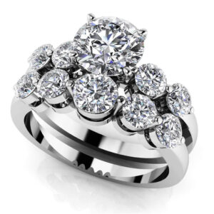 Five Across Diamond Bridal Set Available In 14K 18K Yellow White Or Platinum