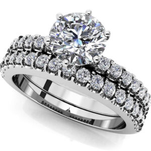 Prong Set Bridal Ensemble Available In White Yellow Rose Gold Or Platinum