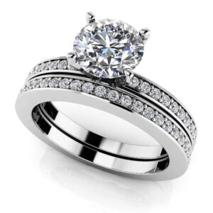 Diamond Channel Band Bridal Set