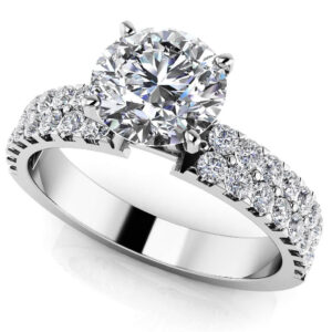 Sea Of Diamonds Engagement Ring In White Yellow Or Rose Gold