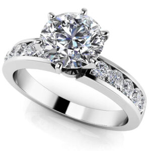 White Gold Or Yellow Gold Channel Band Diamond Ring