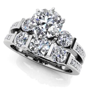 Triple Diamond Channel Bridal Set Available In 14K 18K Yellow White Or Platinum