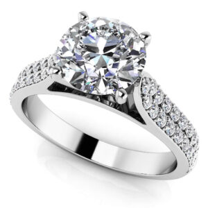 Splendid Romance Two Row Diamond Engagement Ring