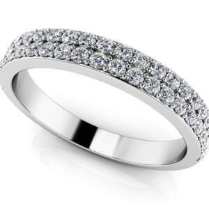 Splendid Romance Double Row Diamond Wedding Band