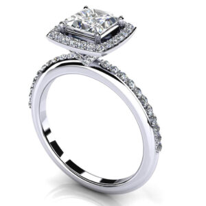 Perfect Princess Cut Diamond Engagement Ring In 14K 18K Yellow White Or Rose Gold