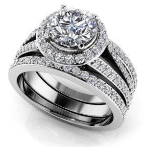 Dazzling Trio Matching Diamond Bridal Set