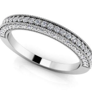 Diamond Frame Vintage Style Ring In Yellow White Gold Or Platinum