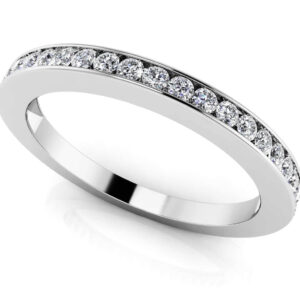 Twenty Channel Set Diamond Anniversary Ring In 14K 18K White Yellow Or Rose Gold