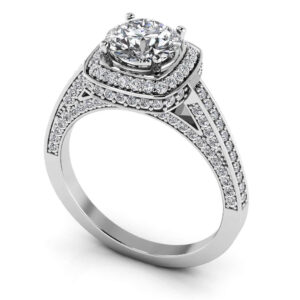 Luminous Diamond Engagement Ring In 14K 18K Or Platinum