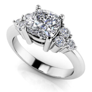 Lasting Impression Cushion Engagement Ring In White Yellow Gold Or Platinum