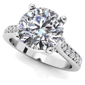 Timeless Love Diamond Engagement Ring In 18K Or 14K Yellow Gold And White Gold