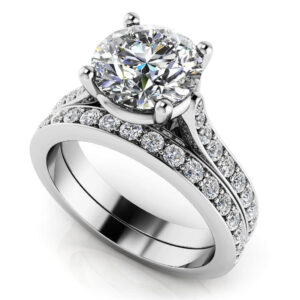 Timeless Love Diamond Bridal Set In White Yellow Gold Or Platinum