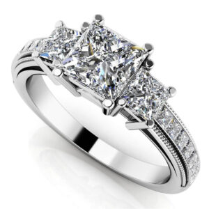 Dazzling Princess Cut Diamond Engagement Ring