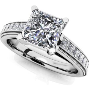 Princess Bride Engagement Ring In 18K 14K Rose Gold White Or Yellow