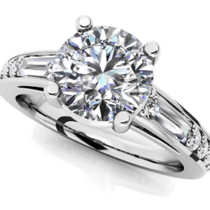 Alluring Diamond Engagement Ring Available In Platinum Or Gold