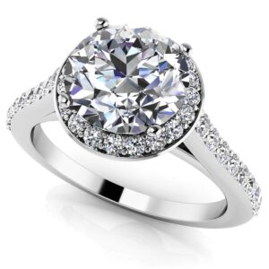 Heavenly Halo Engagement Ring In Yellow Gold White Gold And Platinum