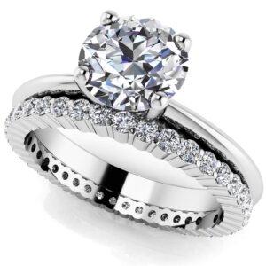 Eternal Light Round Solitaire Bridal Set