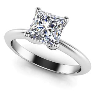 Infinite Love Princess Cut Diamond Solitaire Engagement Ring