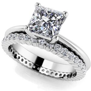 Eternal Light Princess Solitaire Bridal Set Available In Platinum Or Gold