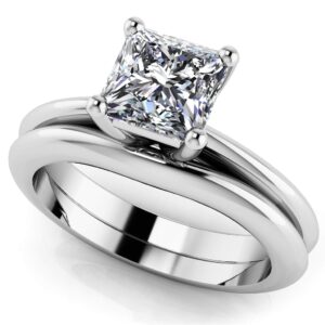 Infinite Love Solitaire Engagement Ring Set Available In Gold Or Platinum