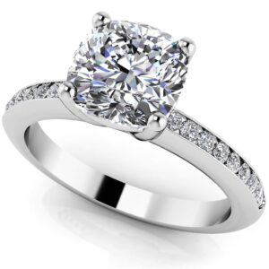 Lovely Cushion Cut Engagement Ring