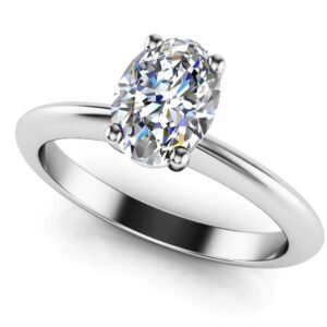 Love With No Limits Oval Solitaire Diamond Ring In White Yellow Gold Or Platinum