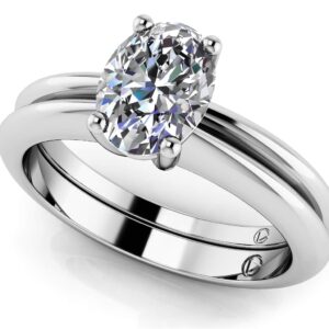 Love With No Limits Oval Solitaire Bridal Set In Platinum Or Gold