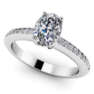 Luminous Oval Diamond Engagement Ring