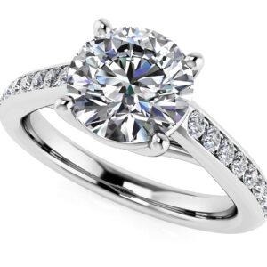 Shared Love Engagement Ring In Yellow White Gold Or Platinum