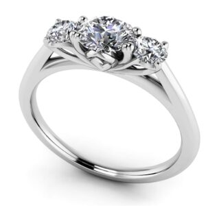 Classic Three Stone Diamond Wedding Ring