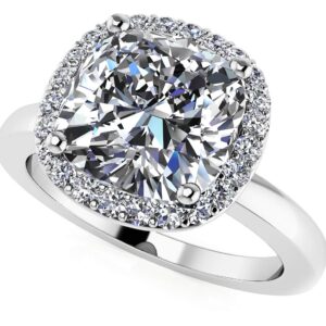 Shining Love Engagement Ring In 14K 18K White Yellow Or Rose Gold