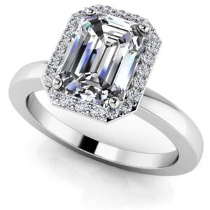 Emerald Cut Diamond Engagement Ring In Gold Or Platinum