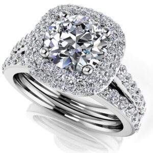 Brilliant Sparkle Wedding Set In 14K 18K Or Platinum