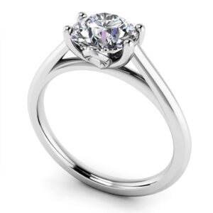 Modern Classic Round Diamond Wedding Ring In Gold Or Platinum