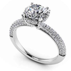 Royal Delight Diamond Engagement Ring In Yellow White Gold Or Platinum