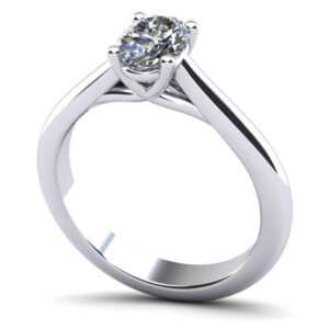 Elegant Oval Solitaire Engagement Ring