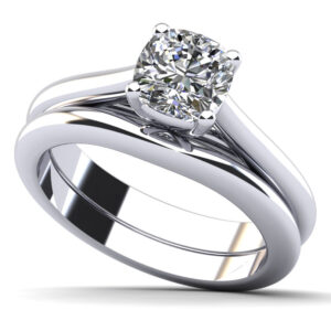 Elegant Round Solitaire Bridal Set