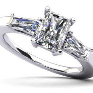 Divine Emerald Cut Diamond Engagement Ring