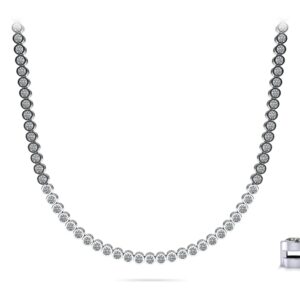 Circle Of Love Diamond Strand Necklace In White Yellow Gold Or Platinum