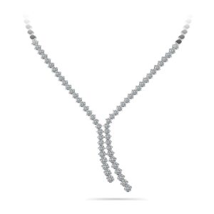 Diamond Bolero Tie Necklace Available In White Yellow Rose Gold Or Platinum