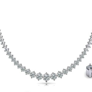 Diamond Crescendo Necklace Available In Gold Or Platinum