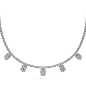 Alluring Diamond Tennis Necklace In 18K And 14K Gold Or Platinum