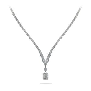 Love Spell Diamond Pendant 4 Prong V Necklace