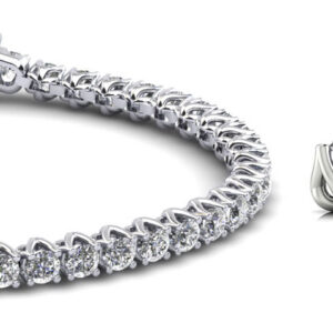 Fiery Flame Diamond Tennis Bracelet