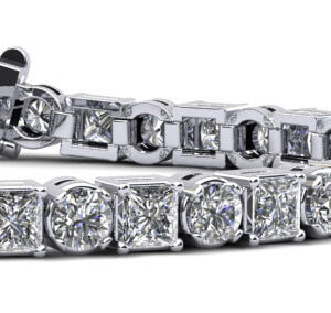 Princess Charm Diamond Tennis Bracelet
