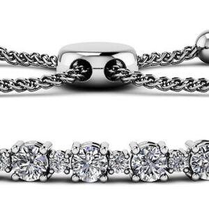Adjustable Alternating Diamonds Bracelet