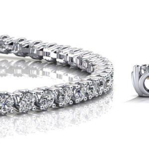 Lotus Flower Diamond Tennis Bracelet