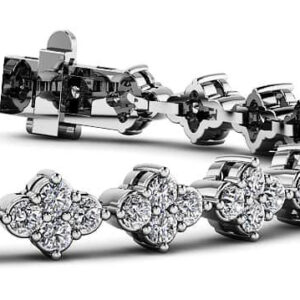 Four Clover Diamond Tennis Bracelet