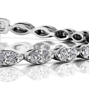 Marquise Elegant Diamond Bracelet Available In Platinum Or Gold
