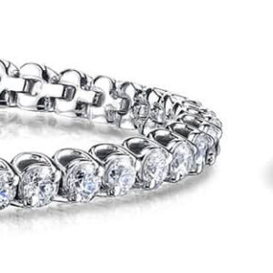 2 Prong Brilliant Round Diamond Tennis Bracelet